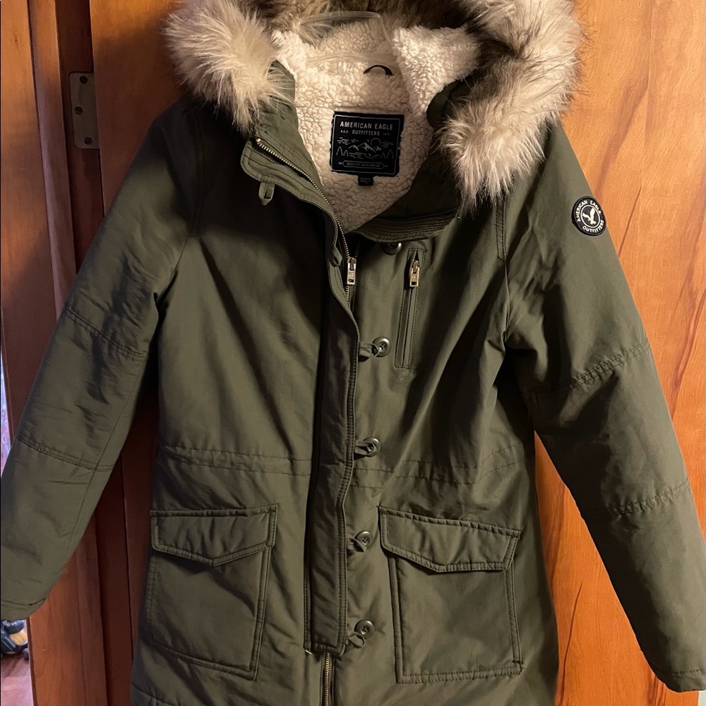 American Eagle Winter Coat - green - medium